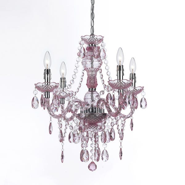 Shop Naples Pink 4-light Mini Chandelier - Overstock - 113424