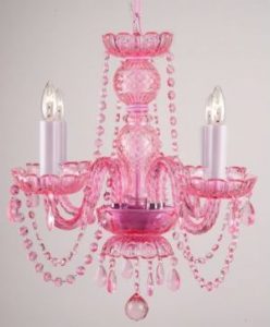 Pink Crystal Chandelier | Розовый, Светильник