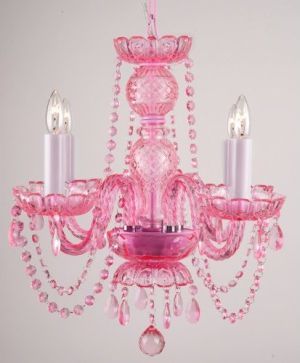 Pink Crystal Chandelier | Розовый, Светильник