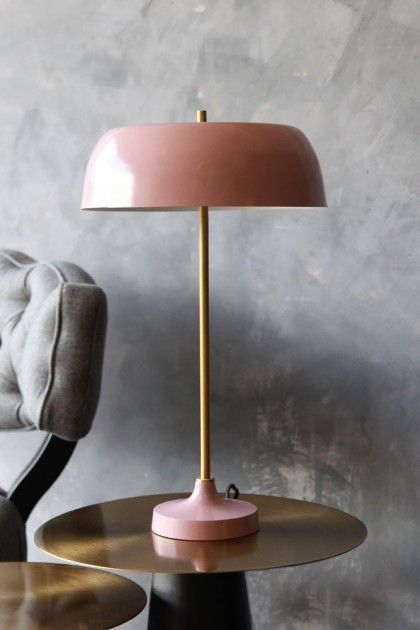 Ventura Table Lamp - Pink | Table lamp, Retro lamp, Pink la
