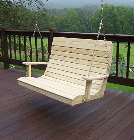 Amazon.com : Amish Porch Swing, 4 ft Outdoor Hanging Porch Swings .
