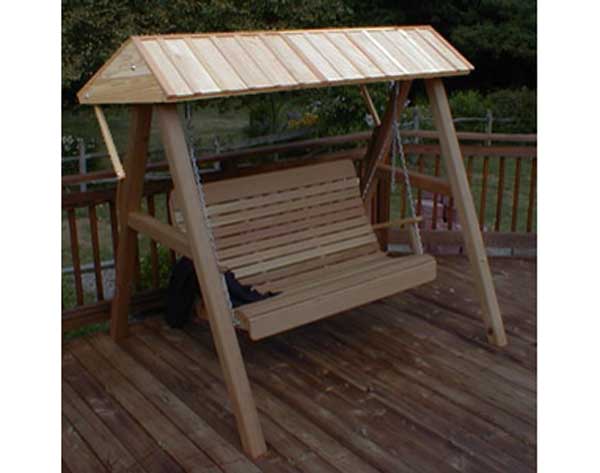 Red Cedar Wooden Canopy for Porch Swi
