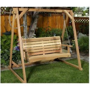 All Things Cedar A-Frame Red Cedar Porch Swing Stand – The Porch .