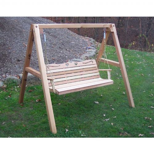 Cedar Country Hearts Porch Swing w/Stand Natural 4' WF4000A50CVD .