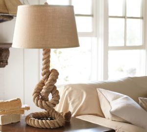 Rope Table Lamp Base | Pottery Ba