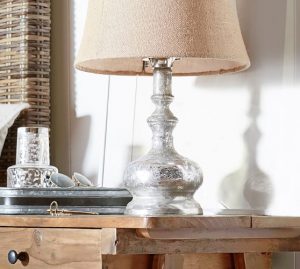 Mercury Glass Table Lamp Base | Pottery Ba