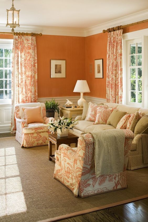 LUXURY LVING ROOM | Living room orange, Living room colors, Living .