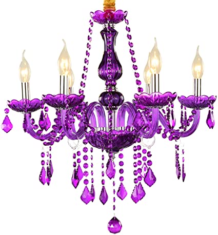 Pendant Lamp Romantic Living Room Cafe Ceiling Light Purple Candle .