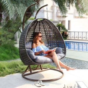 Strong Swing Seat 2 Seater Garden Hanging Rattan Swing 3 Seats .