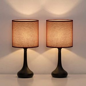 Amazon.com: HAITRAL Small Table Lamps - Vintage Nightstand Lamps .