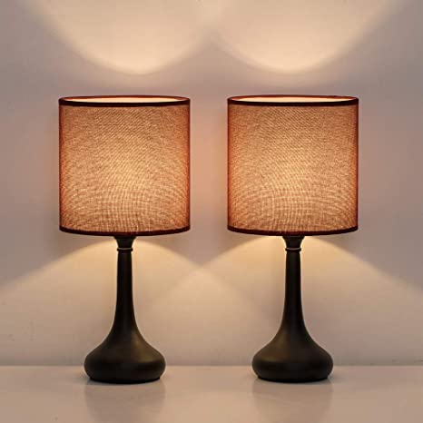 Amazon.com: HAITRAL Small Table Lamps - Vintage Nightstand Lamps .