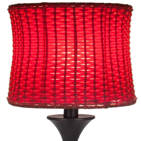 River of Goods 25.25 in. H Red Outdoor/Indoor Table Lamp with .