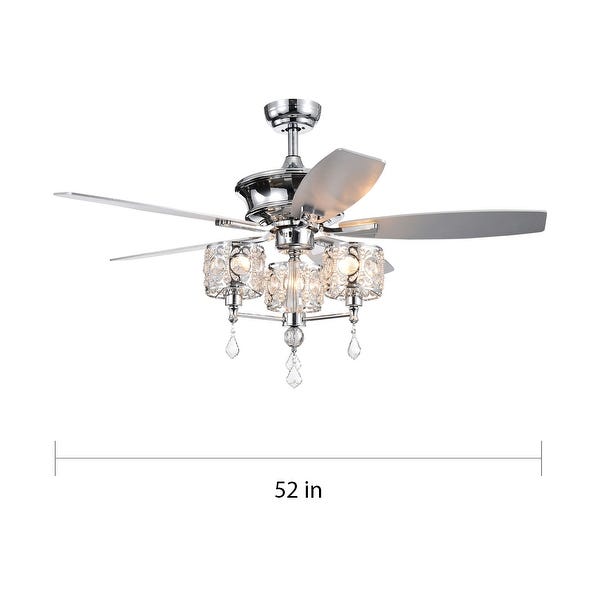 Shop Miramis 52-inch Chrome Ceiling Fan with Crystal Chalice .