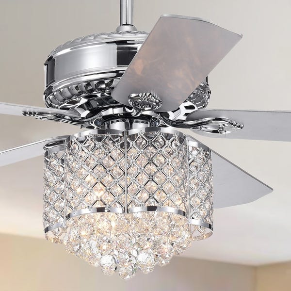 Shop Deidor 5-blade 3-Light 52-inch Chrome Lighted Ceiling Fan w .