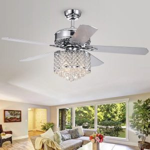 Shop Deidor 5-blade 3-Light 52-inch Chrome Lighted Ceiling Fan w .