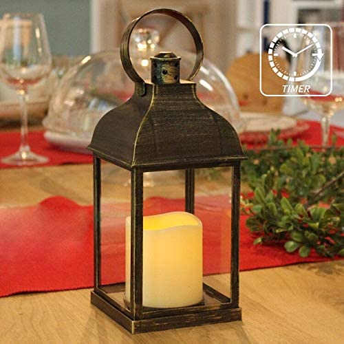 Amazon.com: Decorative Lanterns with Timer Flameless Candle Using .