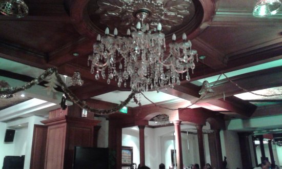Lovely Chandelier & colours in the Indian Restaurant - Picture of .