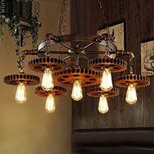 Surpars House 7-Heads Rustic Chandelier Industrial Pendant Light .