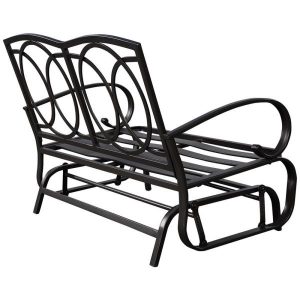 Costway 2-Person Steel Frame Glider Outdoor Patio Rocking Bench .