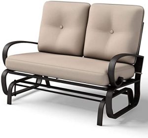 Amazon.com : Giantex Loveseat Outdoor Patio Rocking Glider .