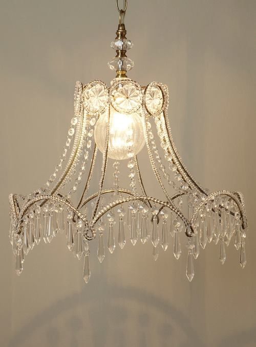 Chandelier From a lamp shade - Unique And Charming Chandelier .