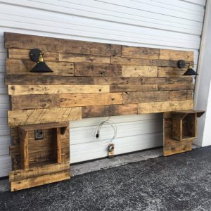 Rustic Headboard, Rustic Lights, Headboard, King Size Headboard .