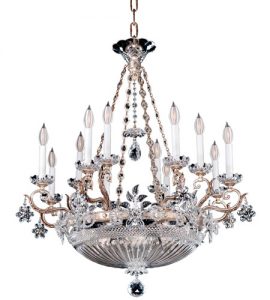 Savoy House Art Nouveau 16 Light Crystal Chandelier in Antique .