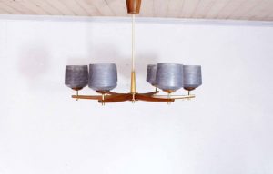 Large Scandinavian Chandelier from Schonlau Leuchten, 1960s for .