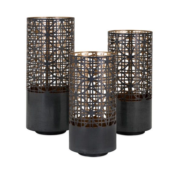 Shop Modi Pierced Outdoor Lanterns (Set of 3) - Overstock - 125401