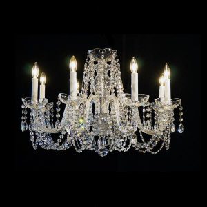 8-R-10 Short - 8 Light Crystal Chandelier with Swarovski - 26" x .