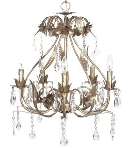 7910 5-Arm Ballroom Warm Silver Chandeliers79