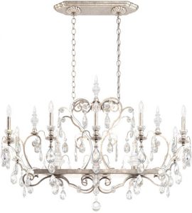 Renaissance 12 Light 46 inch Antique Silver Chandelier Ceiling .