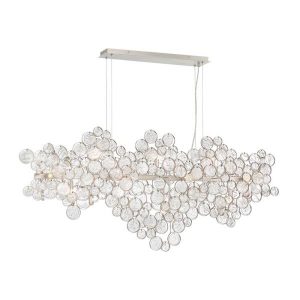 Eurofase Trento 15-Light Champagne Silver Chandelier 34032-015 .