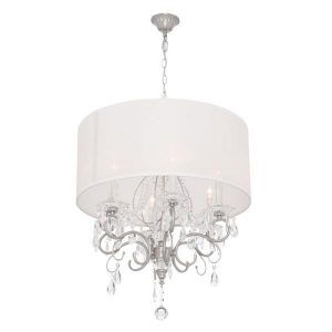 ORE International 6-Light Crystal Silver Chandelier K-5109H - The .