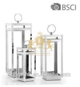 Elegant Silver Stainless Steel Garden Candle Lanterns For Outdoor .