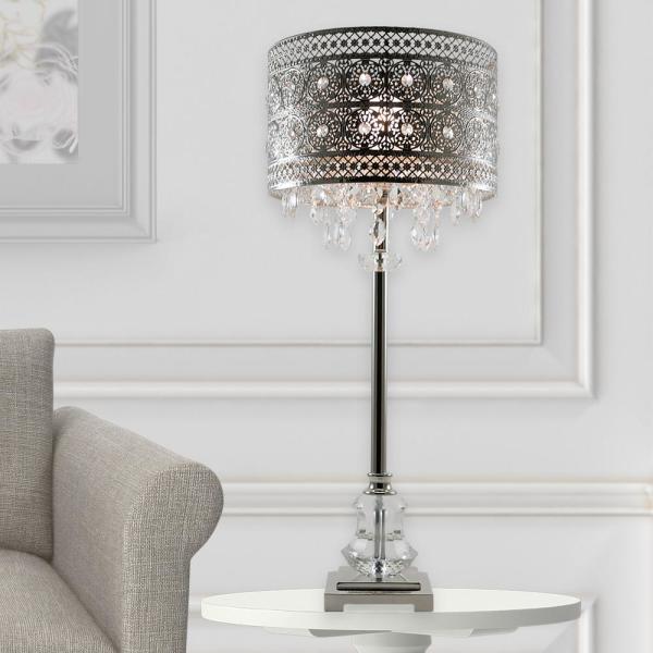 River of Goods Brielle 28.75 in. Silver Table Lamp with Polished .