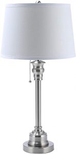 CO-Z Silver Table Lamp, 26 Inch White Table Lamp, Modern Metal .