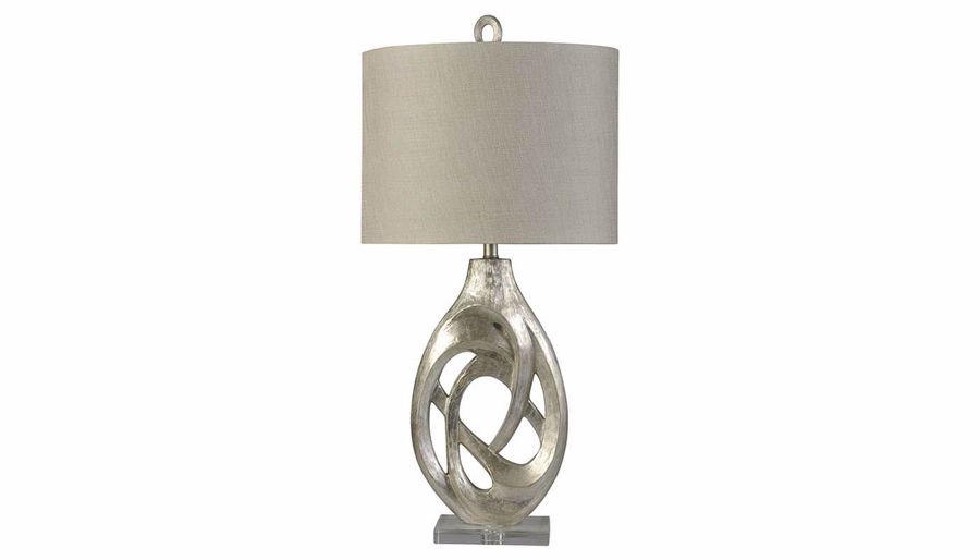 Sculptural Silver Table Lamp Set of 2 - Home Zone Furniture .