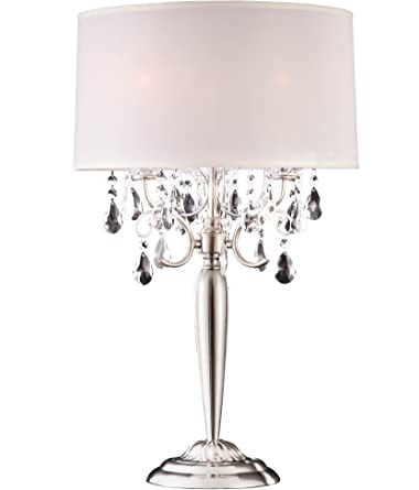 Modern Contemporary Crystal Silver Table Lamp - Crystal Lamps For .