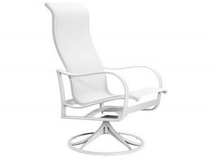 Tropitone Shoreline Sling Aluminum High Back Swivel Rocker Dining .