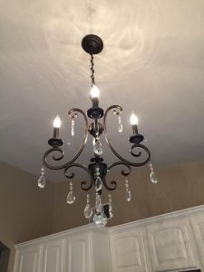 Hampton Bay 4-Light Oil Rubbed Bronze Crystal Small Chandelier .