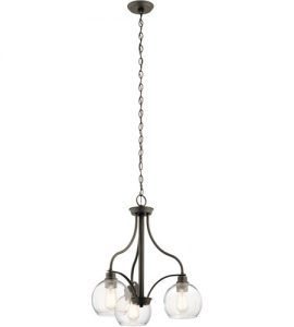 Kichler 44063OZ Harmony 3 Light 22 inch Olde Bronze Chandelier .