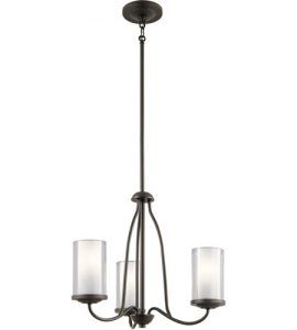 Kichler 44175OZ Lorin 3 Light 19 inch Olde Bronze Chandelier .