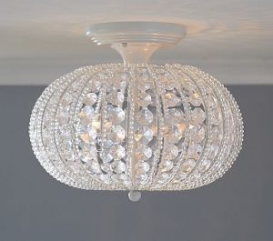 Clear Acrylic Round Flushmount Chandelier | Flush mount chandelier .