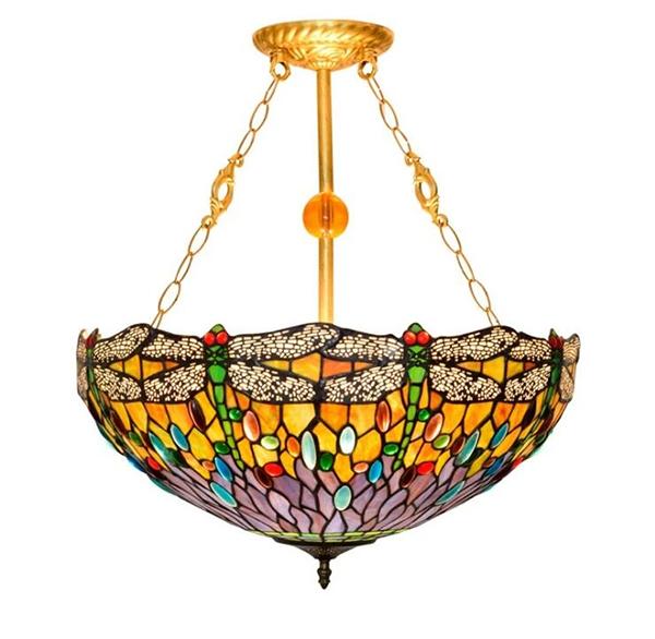 Tiffany Style Small Pendant Lamp Art Stained Glass TF083 .