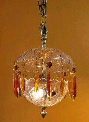 Antique Vintage Small Hallway Crystal Chandelier with Crystal .