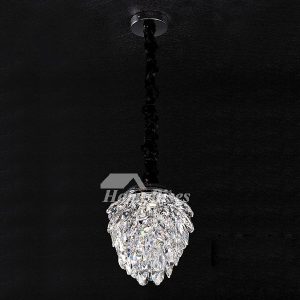 Small Crystal Chandelier Hanging Hardware Bedroom Luxury Rust