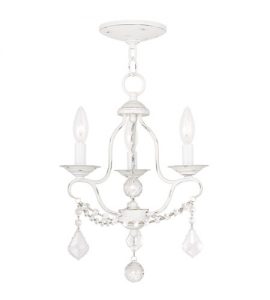 Livex Lighting Chesterfield 3 Light Mini Chandelier in Antique .