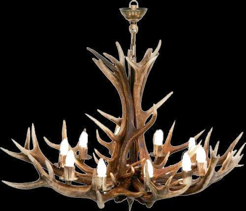 10 Light Red Stag Antler Chandelier – Elen Importing & Designs By .