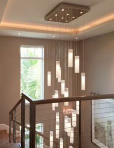 Tanzania Chandelier - Contemporary Living Room Stairwell Light .